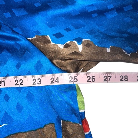 Tory Burch Printed Silk Jacquard Off The Shoulder Blouse - Picture 5 of 9